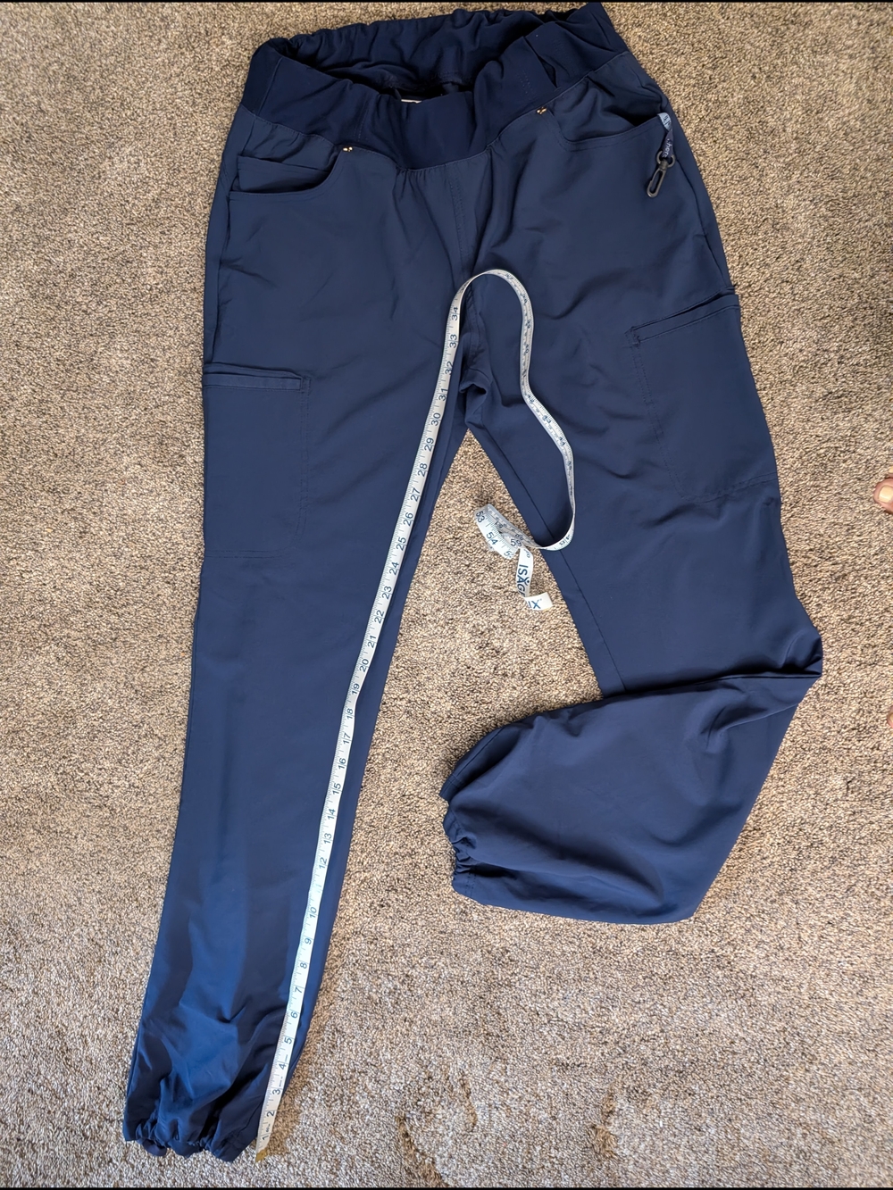Women's Cherokee Flex Navy Scrub Jogger EUC Size Medium Tall